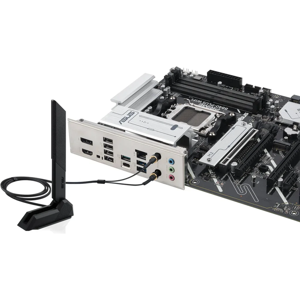 ASUS PRIME B840-Plus Wi-Fi AM5 ATX Motherboard, AMD B840 Chipset, 4x DIMM DDR5 Slots, Up to 192GB Max Memory, 1 x PCIe 4.0 x16 SafeSlot Core+, 3 x M.2 Slots, WiFi & BT Connectivity | 90MB1IZ0-M0EAY0 - Image 5