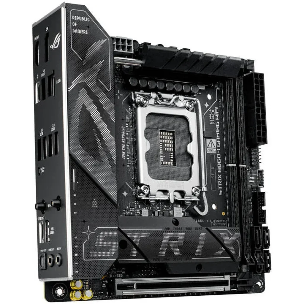 ASUS ROG Strix B860-I Gaming WiFi LGA 1851 Mini-ITX Motherboard, Intel B860 Chipset, 2x DIMM DDR5 Slot, Up to 128GB Max Memory, 1 x PCIe 5.0 x16, 2 x M.2 Slot, WiFi & BT Connectivity | 90MB1JB0-M0EAY0 - Image 5