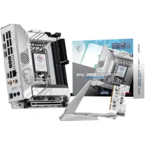MSI MPG Z890I Edge Ti WiFi LGA 1851 Mini ITX Motherboard, Intel Z890 Chipset, 2x DDR5 UDIMM Slots, Up to 128GB Max Memory, 1x PCI-E x16 Slots, 4x M.2 Slots, WiFi & BT Connectivity | 911-7E33-004
