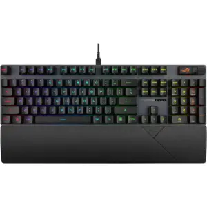 ASUS ROG Strix Scope II RX Wired Gaming Mechanical Keyboard, ROG RX Red Switch, Anti-Ghosting, N Key Rollover, Sound-Dampening Foam, English - Arabic Layout, Black | 90MP0350-BKCA00