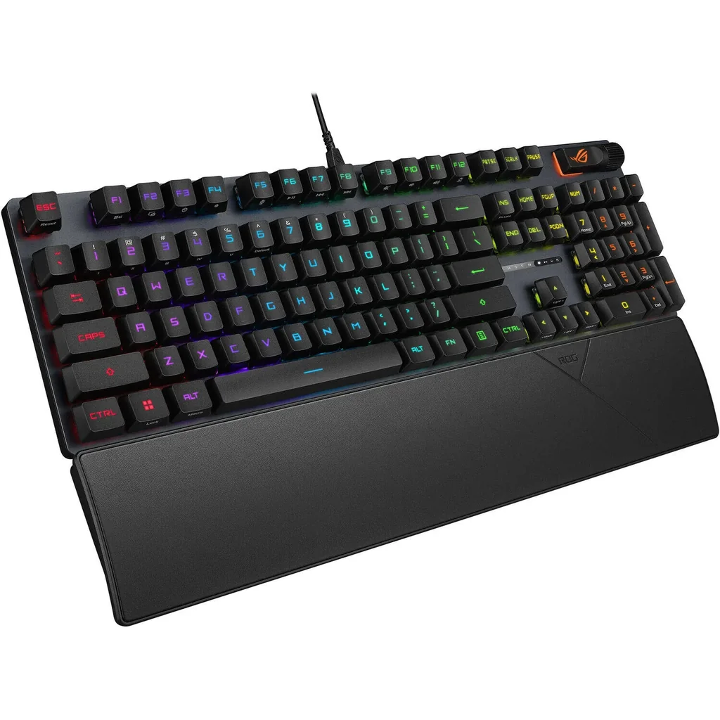 ASUS ROG Strix Scope II RX Wired Gaming Mechanical Keyboard, ROG RX Red Switch, Anti-Ghosting, N Key Rollover, Sound-Dampening Foam, English - Arabic Layout, Black | 90MP0350-BKCA00 - Image 2