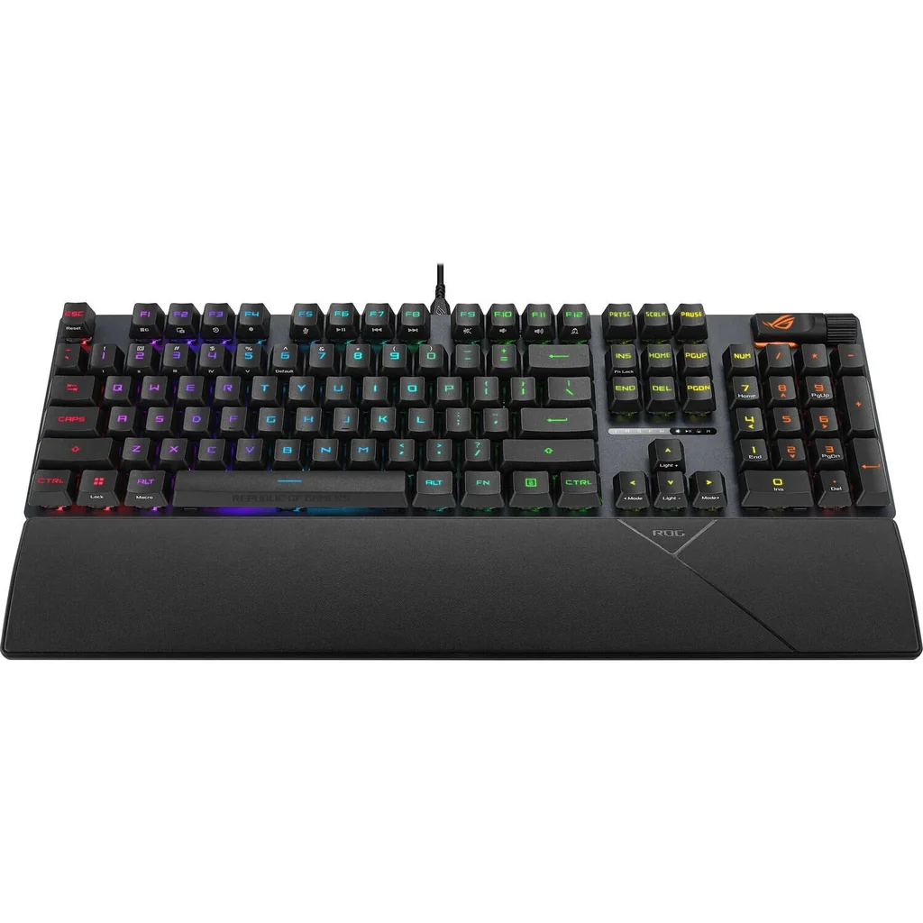 ASUS ROG Strix Scope II RX Wired Gaming Mechanical Keyboard, ROG RX Red Switch, Anti-Ghosting, N Key Rollover, Sound-Dampening Foam, English - Arabic Layout, Black | 90MP0350-BKCA00 - Image 3