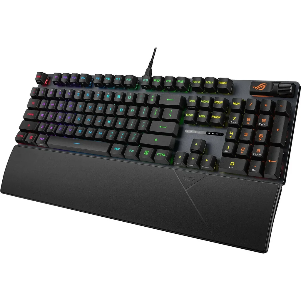 ASUS ROG Strix Scope II RX Wired Gaming Mechanical Keyboard, ROG RX Red Switch, Anti-Ghosting, N Key Rollover, Sound-Dampening Foam, English - Arabic Layout, Black | 90MP0350-BKCA00 - Image 4