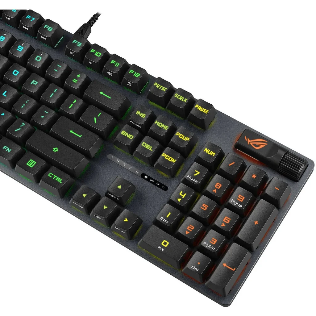 ASUS ROG Strix Scope II RX Wired Gaming Mechanical Keyboard, ROG RX Red Switch, Anti-Ghosting, N Key Rollover, Sound-Dampening Foam, English - Arabic Layout, Black | 90MP0350-BKCA00 - Image 5