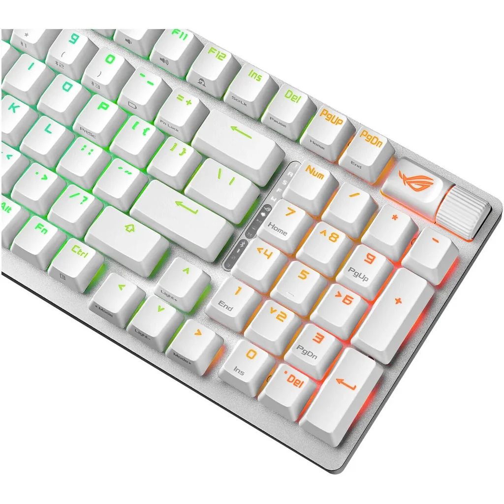 ASUS ROG X901 Strix Scope II 96% Gaming Keyboard, NX Snow Switches, Hot-Swappable, ROG Omni Receiver, UV-Coated ABS keycaps, Tri-Mode Connection, English - Arabic Layout, White | 90MP037A-BKCA10 - Image 6