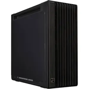 ASUS ProArt PA602 Wood Edition Mid Tower Computer Case, 2x 200mm Front & 140mm Pre-Installed Fans, Up to 420mm Radiator & 6x Fan Support Dust Protection, Metal Panel, Black | 90DC00J0-B09020