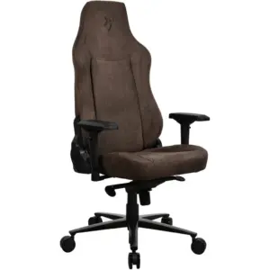 Arozzi Vernazza Gaming Chair, Supersoft Material, 4D Armrests, Rocking & Lock-Tilt Function, Adjustable Height & Backrest, 145kg Weight Capacity, Standard Size, Brown | VERNAZZA-SPSF-BWN