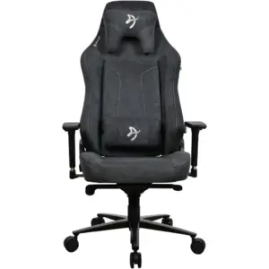 Arozzi Vernazza Gaming Chair, Soft Fabric Material, 3D Armrests, Rocking & Lock-Tilt Function, Adjustable Height & Backrest, 170kg Weight Capacity, XL Size, Dark Gray | VERNAZZA-XL-SFB-DG