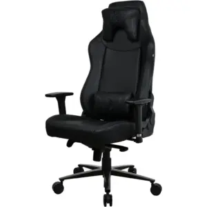 Arozzi Vernazza Gaming Chair, Soft PU Material, 3D Armrests, Rocking & Lock-Tilt Function, Adjustable Height & Backrest, 170kg Weight Capacity, XL Size, Pure Black | VERNAZZA-XL-SPU-PBK
