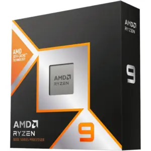 AMD Ryzen 9 9950X3D AM5 Desktop Processor, 16 Cores & 32 Threads, Up to 5.7 GHz Max Boost Clock, Integrated AMD Radeon Graphics, 192GB Max Memory, Dual Channel, Black | 100-100000719WOF