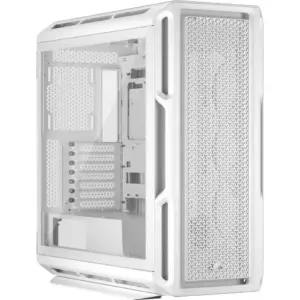 Corsair 5000T Mid-Tower High-Performance PC Case, Up to 360mm Radiators & 10x 120mm Fan Support, Removable Mesh Front & Roof High Airflow Panels, RapidRoute Cable Management, White | CC-9011301-WW