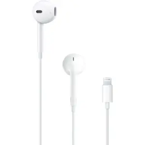 Apple EarPods, Built-in Remote, Maximizes Sound Output & Minimizes Sound Loss, Adjust Volume, Comfortable Fit, Control Playback Music, Wired, Lightning Connectivity, White | MMTN2/ MWTY3