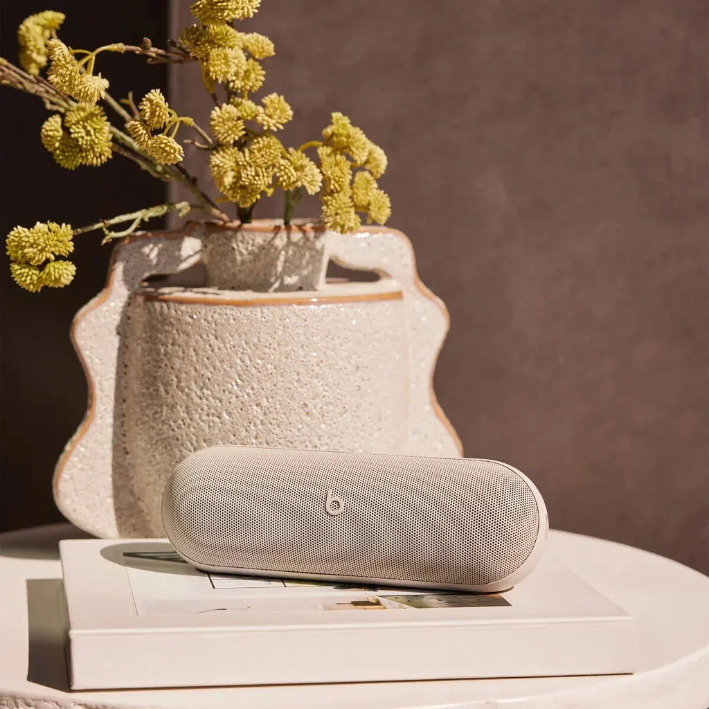Beats Pill Kim Special Edition Portable Bluetooth Speaker, Powerful & Room-Filling Sound, IP67 Dust and Water Resistance, Up to 24 Hours of Battery Life, USB-C Charging, Light Gray | MAX24LL/A - Image 7