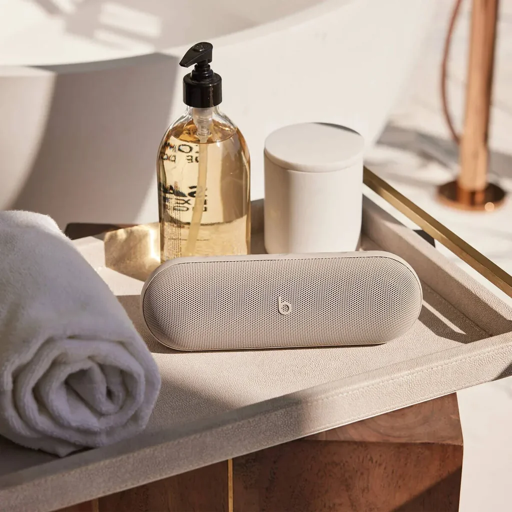 Beats Pill Kim Special Edition Portable Bluetooth Speaker, Powerful & Room-Filling Sound, IP67 Dust and Water Resistance, Up to 24 Hours of Battery Life, USB-C Charging, Light Gray | MAX24LL/A - Image 8