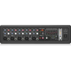 Behringer PMP550M 500W 5-Channel Powered Mixer with Klark Teknik Multi-FX Processor, FBQ Feedback Detection System & Wireless Option, 5x XLR, 5x TRS & 1x 1/8" (TRS, Aux) Input, Black | PMP550M