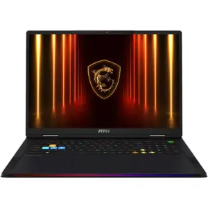 MSI Raider 18 HX AI A2XWJG Gaming Laptop, 18" UHD+ MiniLED 120Hz Display, Intel Core Ultra 9 285HX, 64GB RAM, 2TB SSD, GeForce RTX 5090 24GB, English - Arabic KB, Win11, Cosmos Gray | 9S7-182462-058