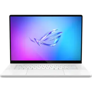 ASUS ROG Zephyrus G16 GU605 Gaming Laptop, 16" 2.5K OLED 240Hz Display, Intel Core Ultra 9 285H, 64GB RAM, 1TB SSD, GeForce RTX 5070 Ti 12GB, English-Arabic KB, Win11, Platinum White | 90NR0LZ6-M00BD0