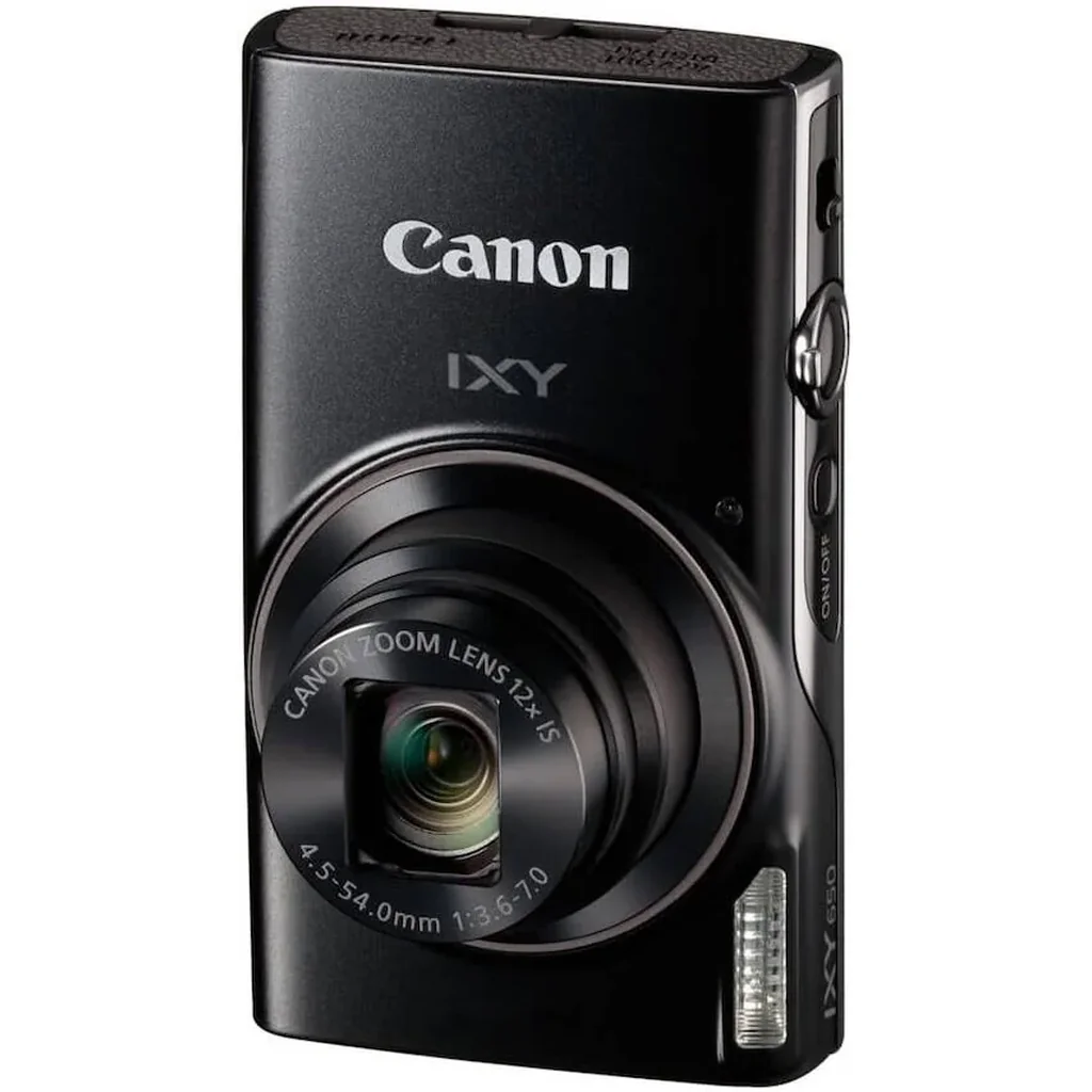 Canon IXY 650 Compact Digital Camera, 20.2MP Compact Camera with 12x Optical Zoom,3.0-inch LCD Display, Wi-Fi & Full HD Video, International Version, Black | IXY 650