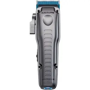 BaBylissPRO FX829 FXONE Lo-ProFX Low-Profile Trimmer, 6800 RPM/13600 SPM, Blue Ultra-Thin Metal-Injection Molding (MIM) Blade, Built-In Oil Reservoir, Zero-Gap Adjustable, Silver | FX829