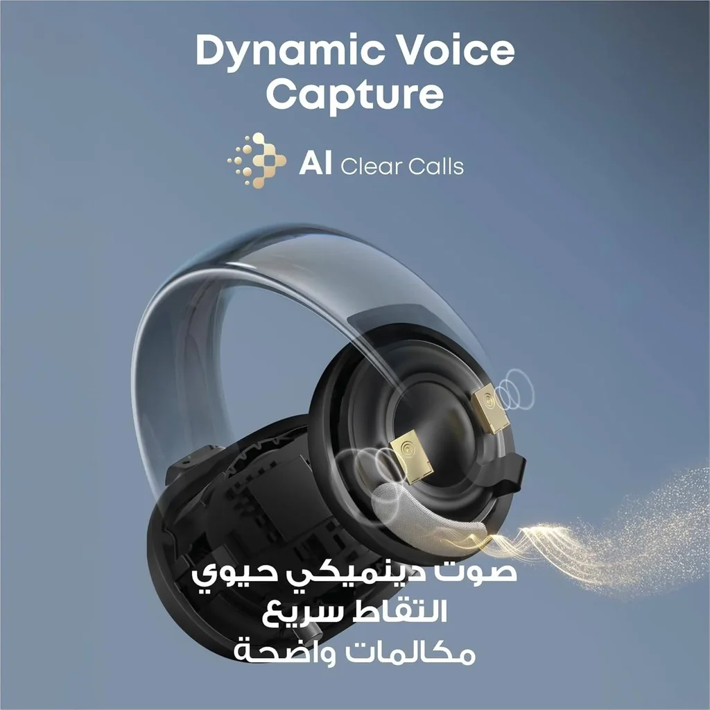 Anker Soundcore AeroClip, 12mm Customized Driver, Tap Control, 4 Mics with AI, Advanced Virtual Bass Technology, Bluetooth 5.4, Up to 32 Hours Playtime, IP55 Water Resistance, Midnight Black | A3388 - Image 6