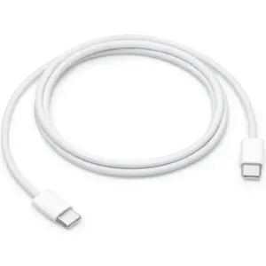 Apple 60W USB-C to USB-C Woven Charge Cable, 1 Meter, USB 2.0 Transfer Speeds, Compatible with Fast Charging and Syncing, White | MW493AM/A