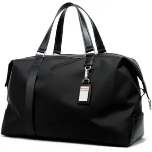 BOPAI Water Resistant Nylon 30 Litre Travel Duffle Bag, Stylish Attractive Travel Duffle Bag, Internal Organizer To Hold Mobile, Power Bank, Keys, Cords, Black | 32-01731