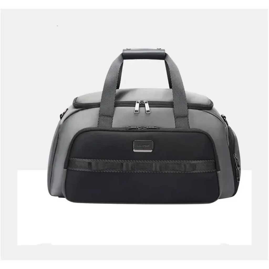 BOPAI Fabric With Microfiber Luggage Bag Gym Bag Travel Bag Large Size Unisex, Premium Materials, Large 50.5 cm width accommodates ample items for travel or gym, Black/Gray & Black | 32-126168 - Image 2