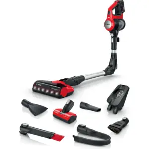 Bosch ProAnimal Unlimited 7 Rechargeable Vacuum Cleaner, 82 dB(A) re 1pW Noise Level, Auto Mode, Bagless Filtration System, 40min Maximum Runtime, Tornado Red | BCS71PETGB