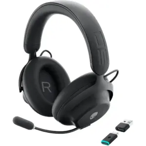 Alienware Pro Wireless Gaming Headset, Wired/Wireless, 50mm Graphene-Coated Drivers, Bluetooth 5.3, Fast Charging, Battery Talk Time (ANC on) Up to 24 Hrs, Dark Side of The Moon | 545-BBFS