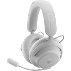 Alienware Pro Wireless Gaming Headset, 50mm Graphene-Coated Drivers, Bluetooth 5.3, Fast Charging, Battery Talk Time (ANC on) Up to 24 Hrs, Lunar Light | 545-BBFT