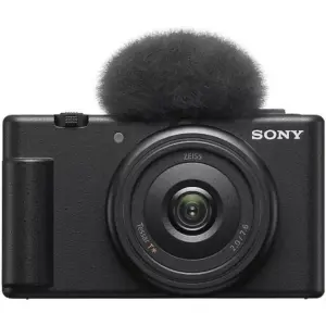 Sony Vlog Camera ZV-1F for Content Creators and Vloggers, 1" Sensor with Wide Angle 20mm Lens, Large 1.0-type CMOS Sensor, Ultra-wide 20mm ZEISS Lens, USB-C, Bluetooth, Wi-Fi, Black | ZV1F/B
