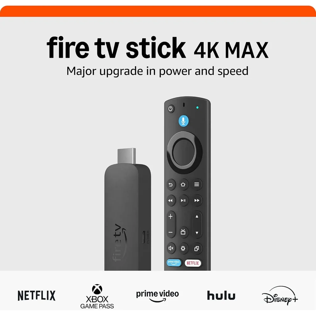 Amazon Fire TV Stick 4K Max 2nd Gen Remote, Quad-core 2.0GHz, Dolby Vision.Atmos, 16GB Storage, HDR10+, Smart Home, Bluetooth 5.2 + BLE, Wi-Fi 6E, Alexa Voice, Black | 4KMAX -2025 - Image 2