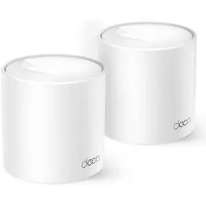 TP-Link Deco X10, AX1500 Whole Home Mesh Wi-Fi 6 Router System, Speeds Up To 1,500 Mbps, OFDMA, MU-MIMO, Ultra-Low Latency, Parental Controls, 2 Pack, White | Deco X10 AX1500(2PACK)