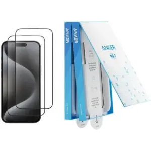 Anker iPhone 16 Pro Max Screen Protector, 8K Crystal-Clear Clarity, Dual Reinforcement And 9H Hardness, Bubble And Dust Free, HD Glass Material | 16-PRO-MAX