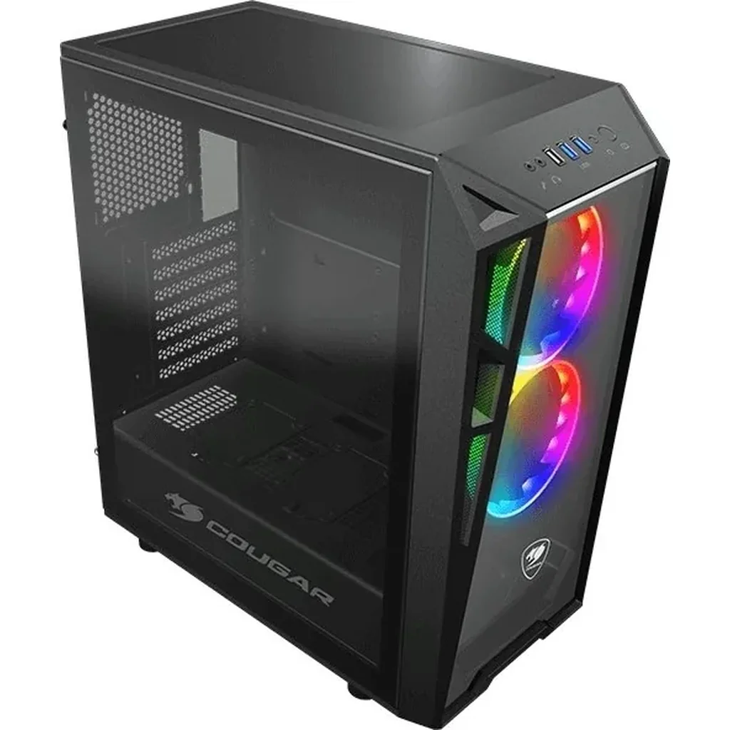 Cougar Turret RGB Gaming Case, Mid Tower, Mini ITX / Micro ATX / ATX, USB3.0 x 2 / USB2.0 x 1, Mic x 1, Audio x 1, RGB Control Button | CG-GC-TURRET-RGB - Image 2