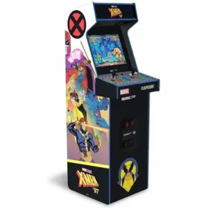Arcade1Up Marvel Vs Capcom 2 X-Men '97 Edition Deluxe Arcade Machine, 17" BOE Color Monitor, 3D Faux Molded Coin Doors, Light-Up Marquee, Online Multiplayer, Includes 8 Classic Games | MRC-A-403811