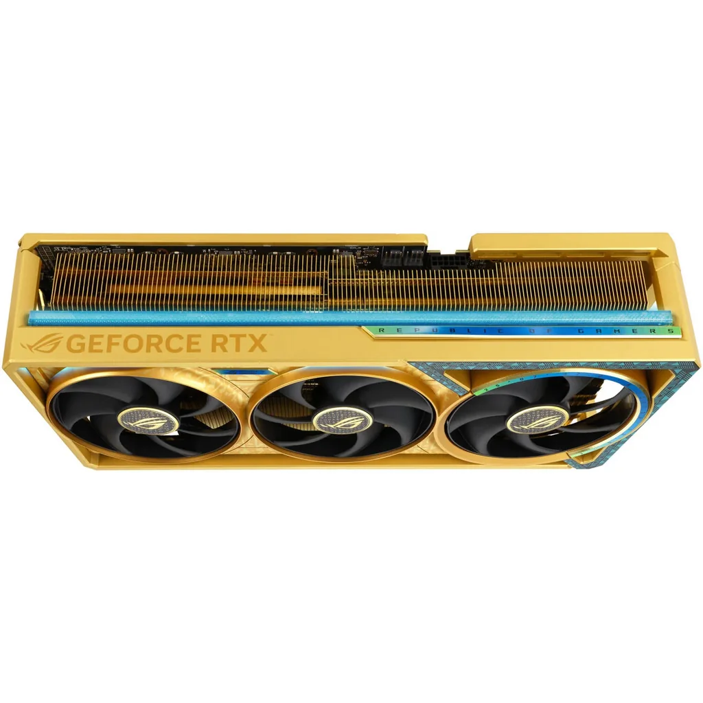 ASUS ROG Astral GeForce RTX 5080 Dhahab CORE OC 16GB Graphics Card, GDDR7 256-Bit Memory, 2760 MHz Boost Clock, 10752 CUDA Cores, 30 Gbps Memory Speed, Gold | 90YV0LV6-M0NM00 - Image 8