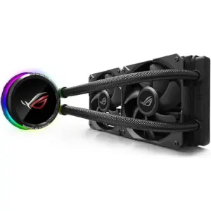 ASUS ROG RYUO 240 RGB AIO Liquid CPU Cooler 240mm Radiator Dual 120mm 4-Pin PWM Fan with OLED Panel & Fan Control 1.77" | 90RC0040-M0UAY0