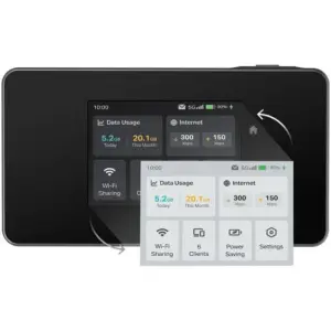 TP-Link M8550 5G LTE Mobile WLAN Router, Tri-Band AXE3600 Network, 3.4 Gbps Download Speed, Supports up to 32 devices , Gigabit WAN/LAN Port, VPN Encryption, Black | M8550