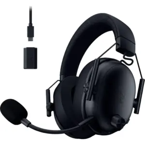 Razer BlackShark V3 Gaming Headphone, TriForce Titanium 50mm Drivers Gen 2, HyperSpeed Wireless Gen 2, Detachable HyperClear Super Wideband 9.9mm Mic, PlayStation, Black | RZ04-05410300-R3UA
