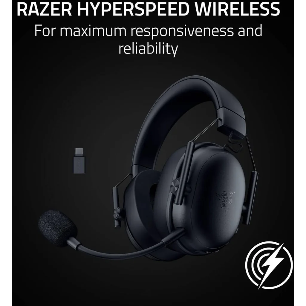 Razer Blackshark V3 X Hyperspeed Gaming Headset, TriForce 50 mm Drivers Gen 2, Detachable HyperClear Cardioid 9.9 mm Mic, HyperSpeed Wireless, Up to 70H Battery Life, PC, Black | RZ04-05420100-R3M1 - Image 4