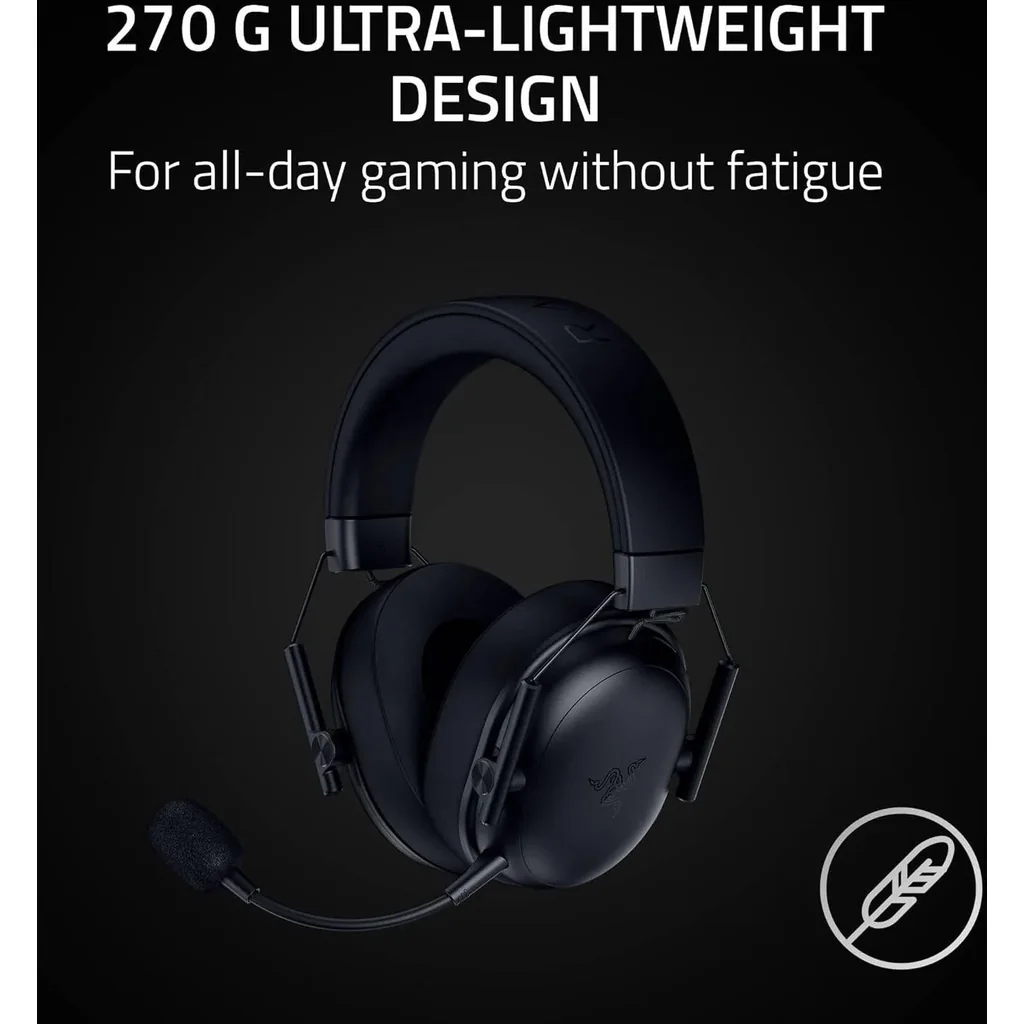 Razer Blackshark V3 X Hyperspeed Gaming Headset, TriForce 50 mm Drivers Gen 2, Detachable HyperClear Cardioid 9.9 mm Mic, HyperSpeed Wireless, Up to 70H Battery Life, PC, Black | RZ04-05420100-R3M1 - Image 7