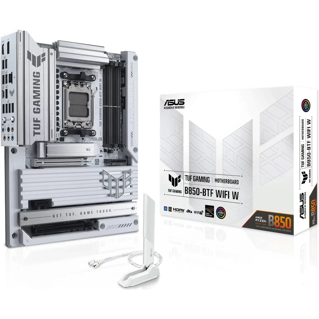 ASUS TUF GAMING B850-BTF WIFI W AM5 ATX Motherboard, AMD B850 Chipset, 4x DIMM DDR5 Slots, Up to 256GB Max Memory, 1 x PCIe 5.0 x16, 3 x M.2 Slots | 90MB1KW0-M0EAY0