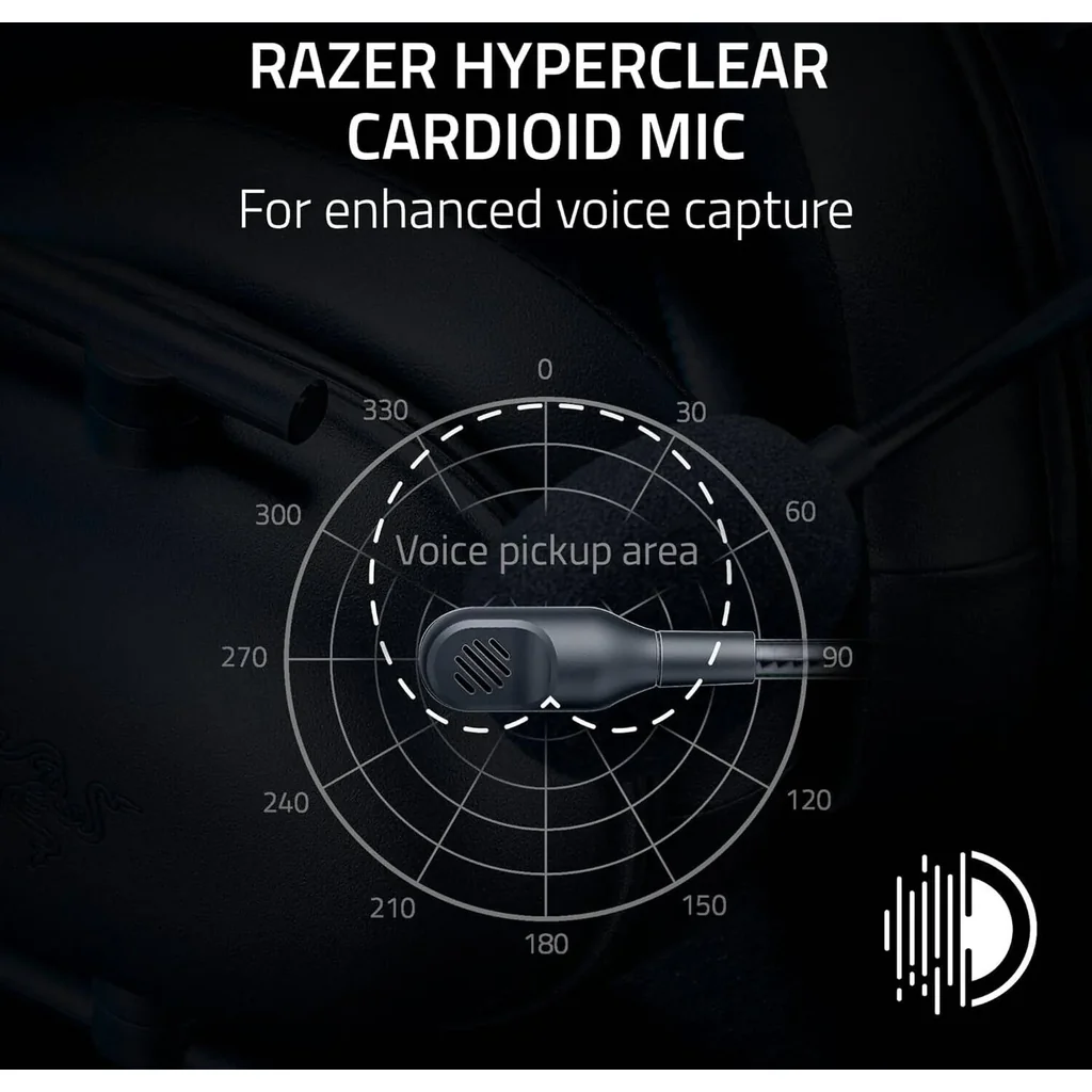 Razer BLACKSHARK V2 X Gaming Headset, 50mm TriForce Drivers, Hyperclear Cardioid Mic, Advanced Passive Noise Cancellation, Memory Foam Ear Cushions, PlayStation, 3.5mm Jack, Black | RZ04-03241000-R3G1 - Image 3
