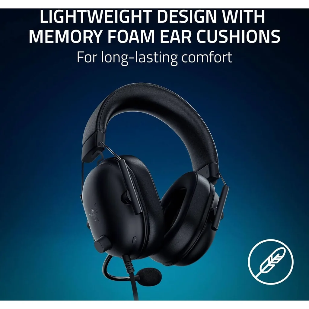 Razer BLACKSHARK V2 X Gaming Headset, 50mm TriForce Drivers, Hyperclear Cardioid Mic, Advanced Passive Noise Cancellation, Memory Foam Ear Cushions, PlayStation, 3.5mm Jack, Black | RZ04-03241000-R3G1 - Image 5