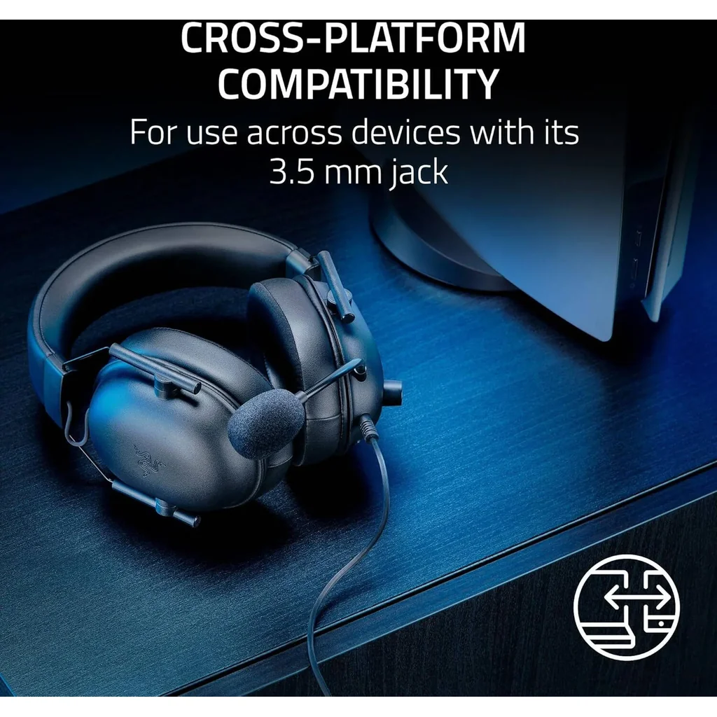 Razer BLACKSHARK V2 X Gaming Headset, 50mm TriForce Drivers, Hyperclear Cardioid Mic, Advanced Passive Noise Cancellation, Memory Foam Ear Cushions, PlayStation, 3.5mm Jack, Black | RZ04-03241000-R3G1 - Image 7