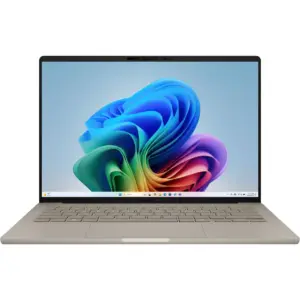 ASUS Zenbook A14 UX3407QA Laptop, 14" WUXGA OLED 60Hz Display, Snapdragon X X1 26 100, 16GB RAM, 1TB SSD, Qualcomm Adreno GPU, English-Arabic KB, Win11, Zabriskie Beige | 90NB1501-M00NF0