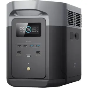 EcoFlow DELTA 2 MAX Portable Power Station, 2048Wh Capacity and 2400W Output, 6 AC Outlets, 7x Faster AC charging, Charge in 2.3 Hours AC or 6 Hours Solar, Grey | EF-DELTA-Max2000