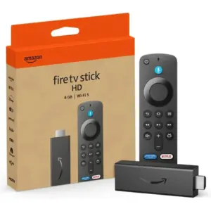 Amazon Fire TV Stick HD Streaming Media Player, 720p HD & 1080p Full HD Video, Alexa Voice Remote, HDMI Connector, Dual-Band Wi-Fi 5, Android/OS App Control, Black | Fire Stick-HD