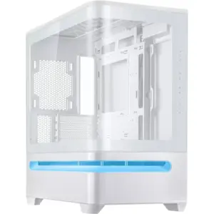 ASUS PRIME AP202 Micro ATX Computer Case, Up to 360mm Radiator, Supports Up to 420mm Max GPU, Top & Bottom Removable Dust Filters, White | 90DC00P3-B19000